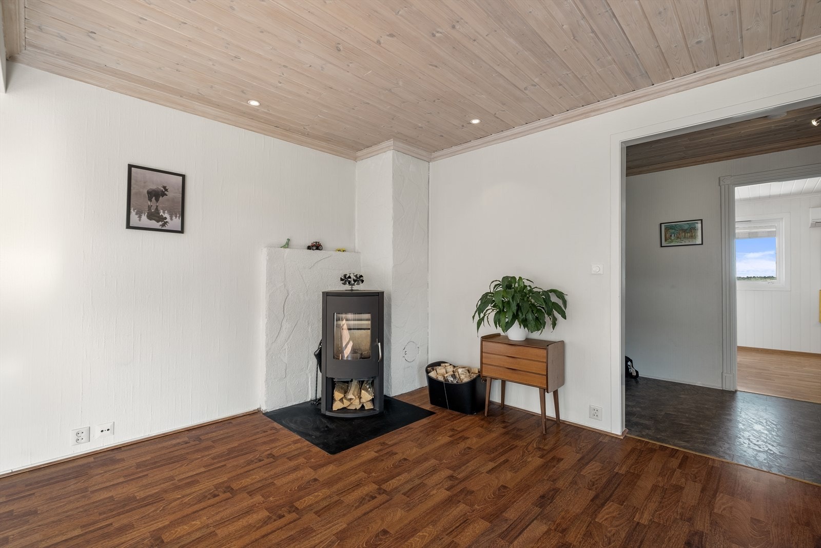 Stue med peisovn Galleribilde