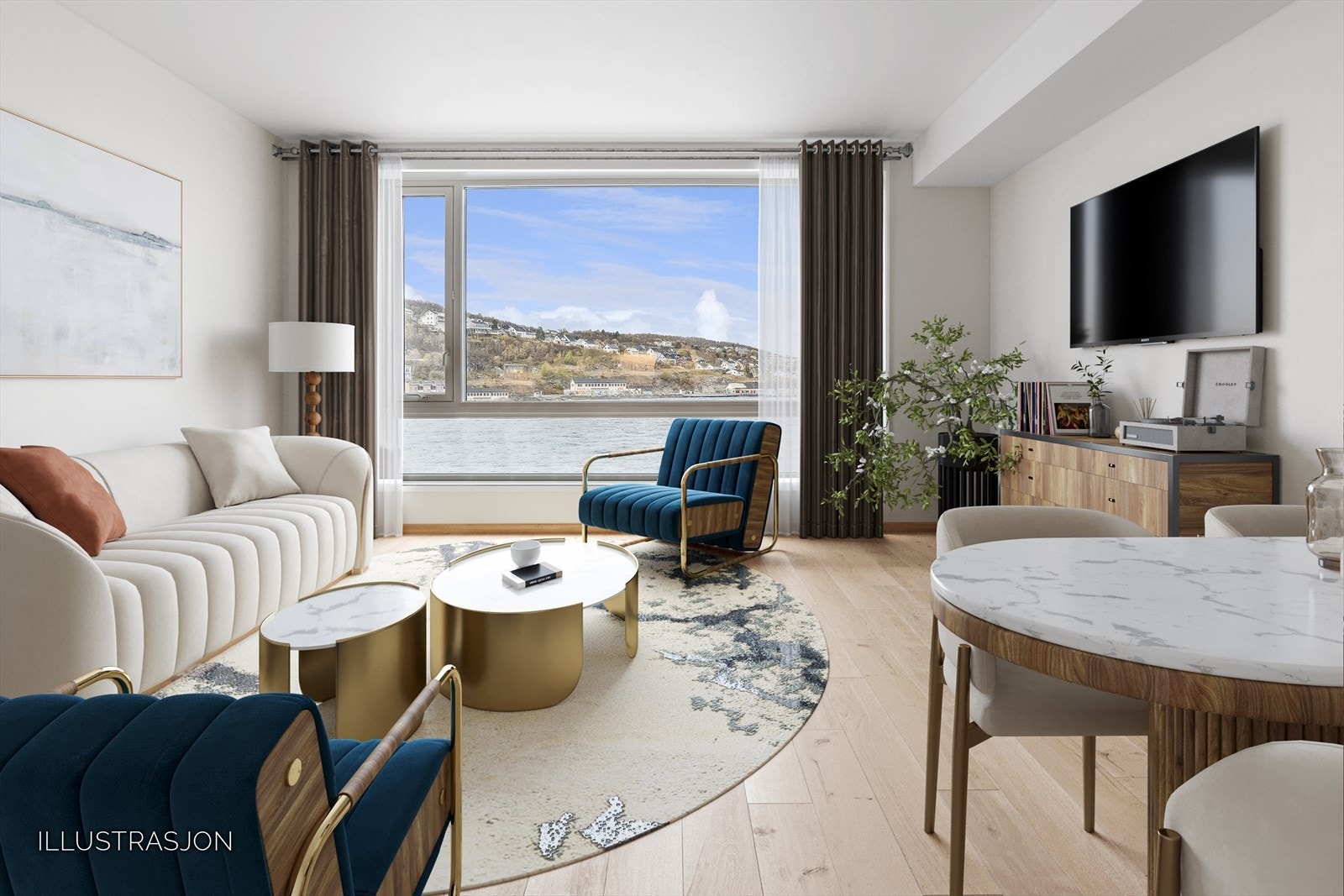 Innbydende leilighet med vannbåren varme i gulv. Galleribilde