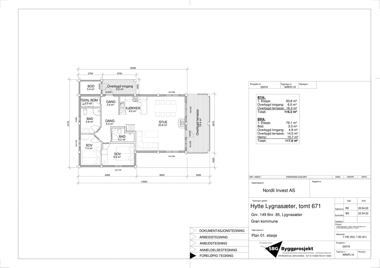 Planløsning tidligere hytte Galleribilde