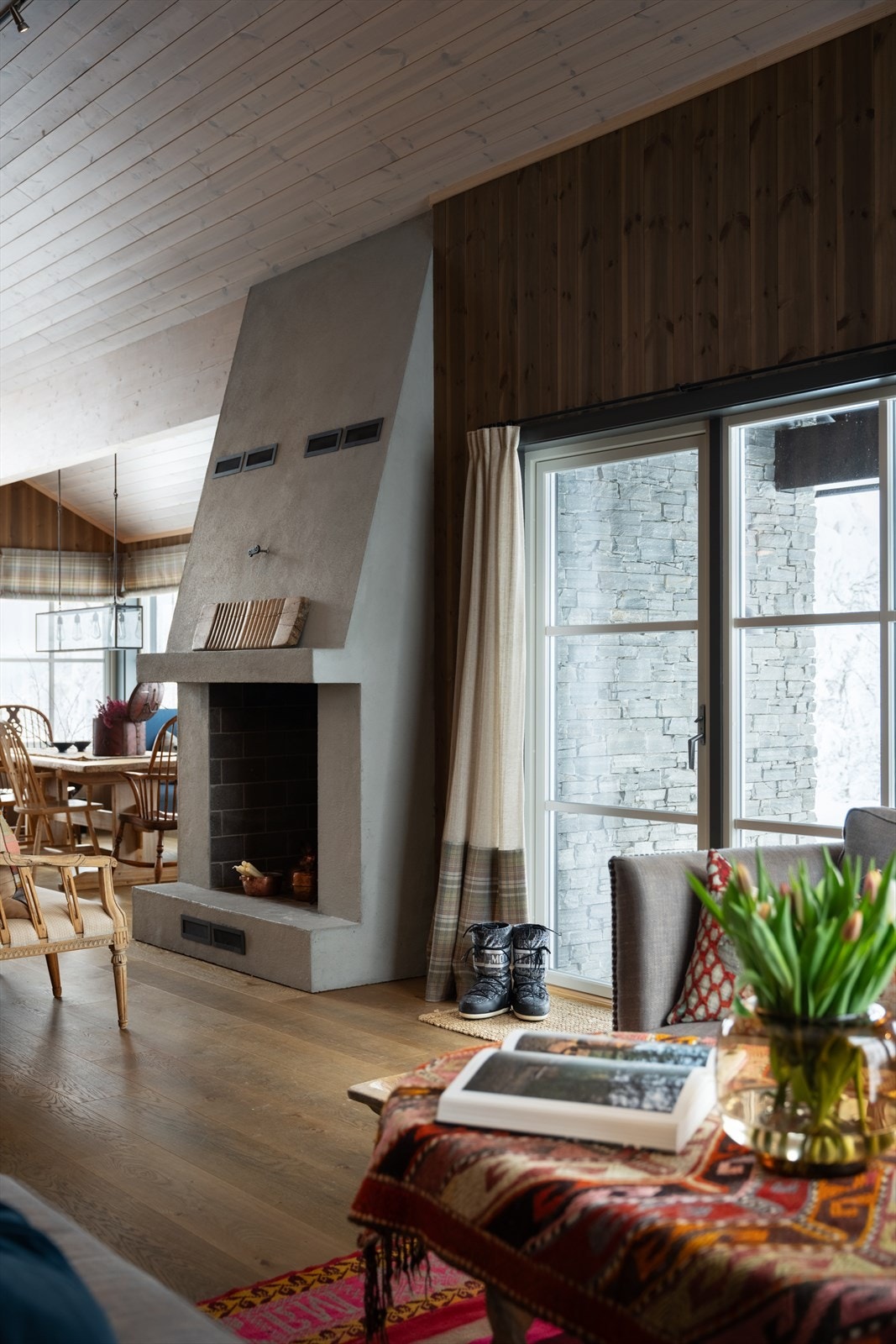 Åpen peis for hygge Galleribilde