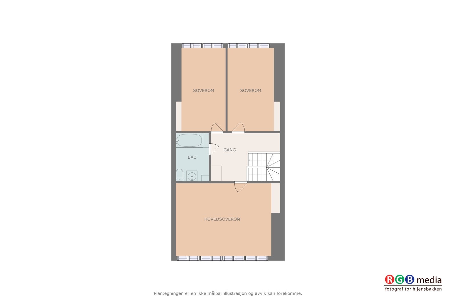 Plantegning 3. etasje / loftsetasje. Galleribilde