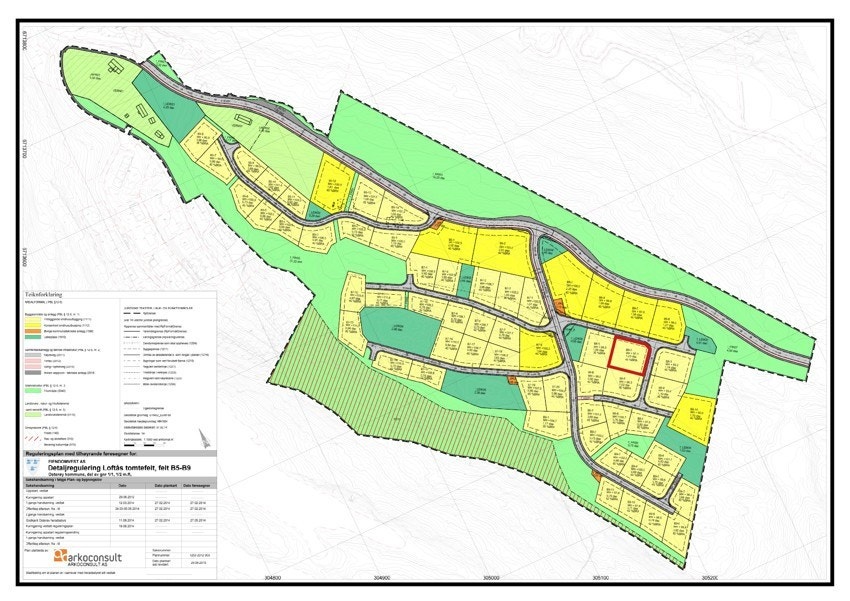 Plankart - Markering av aktuell tomt. Galleribilde