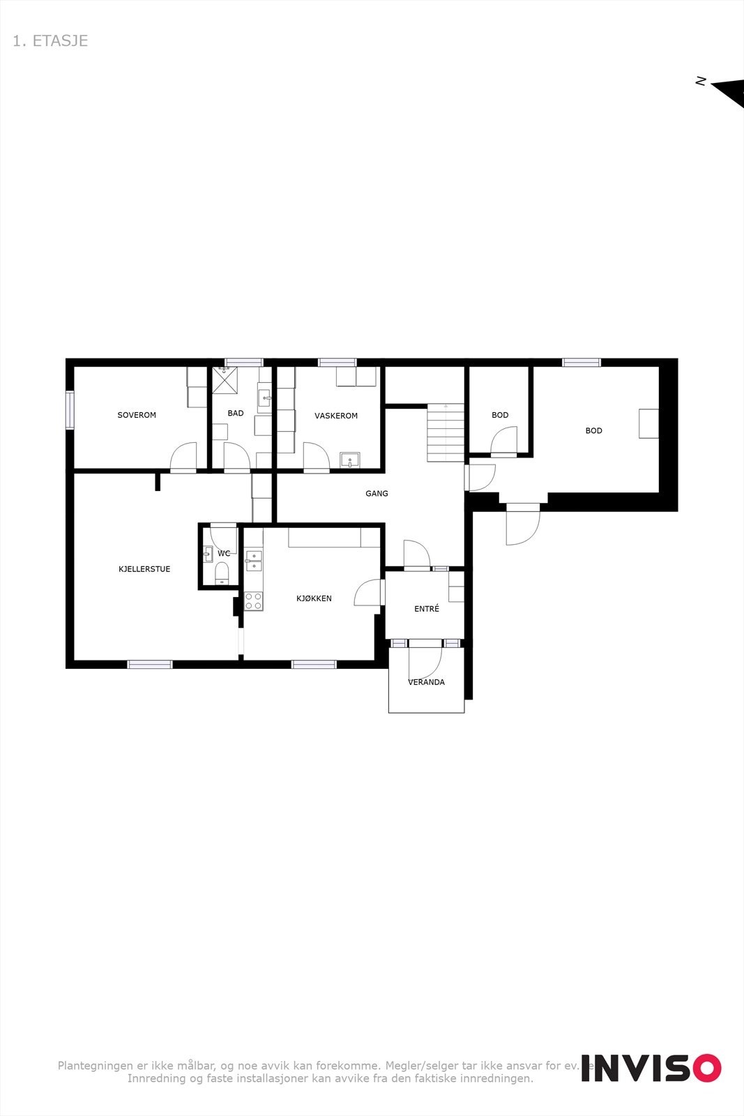 Plantegning underetasje Galleribilde
