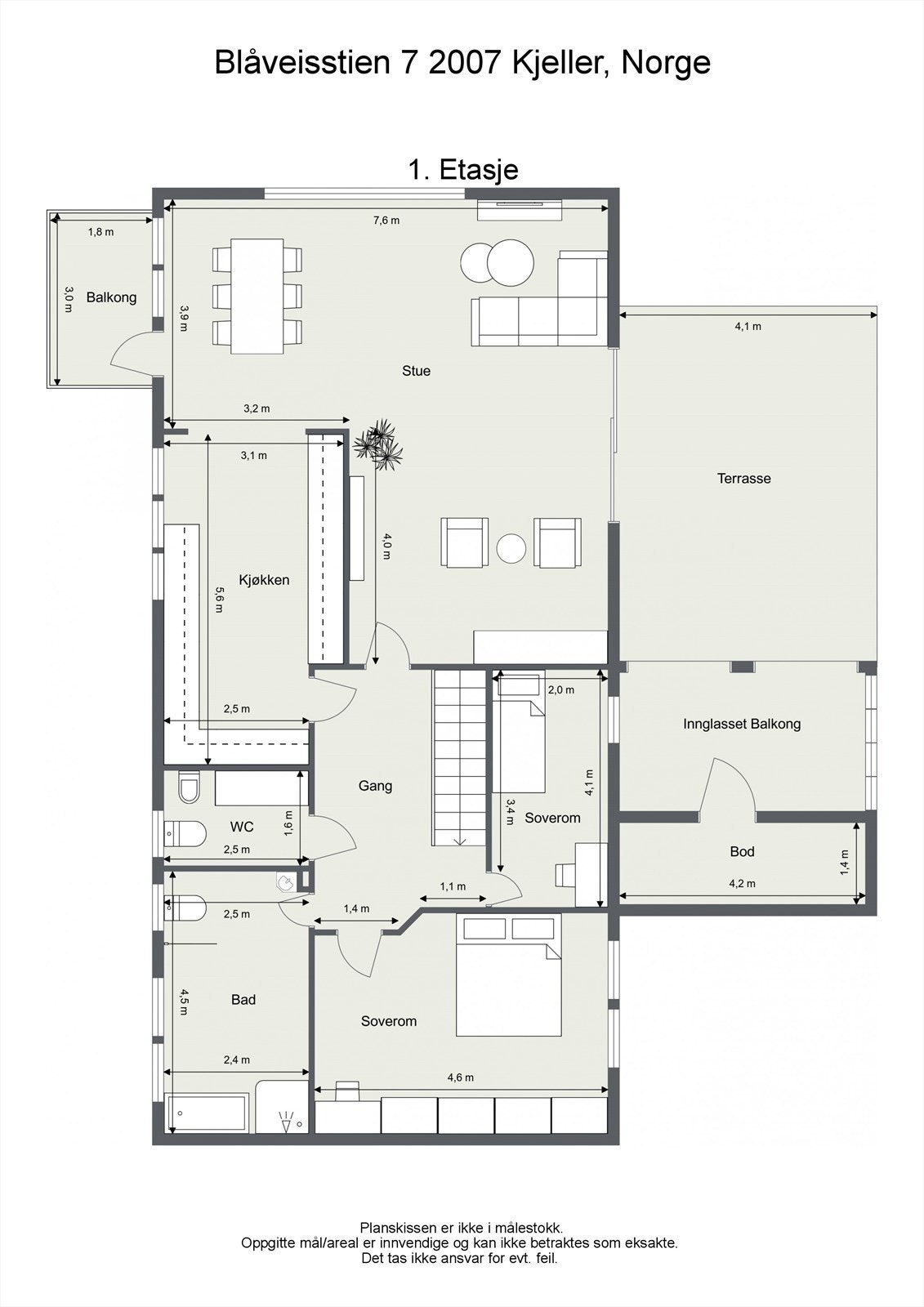 Plantegning 1.etg. Galleribilde