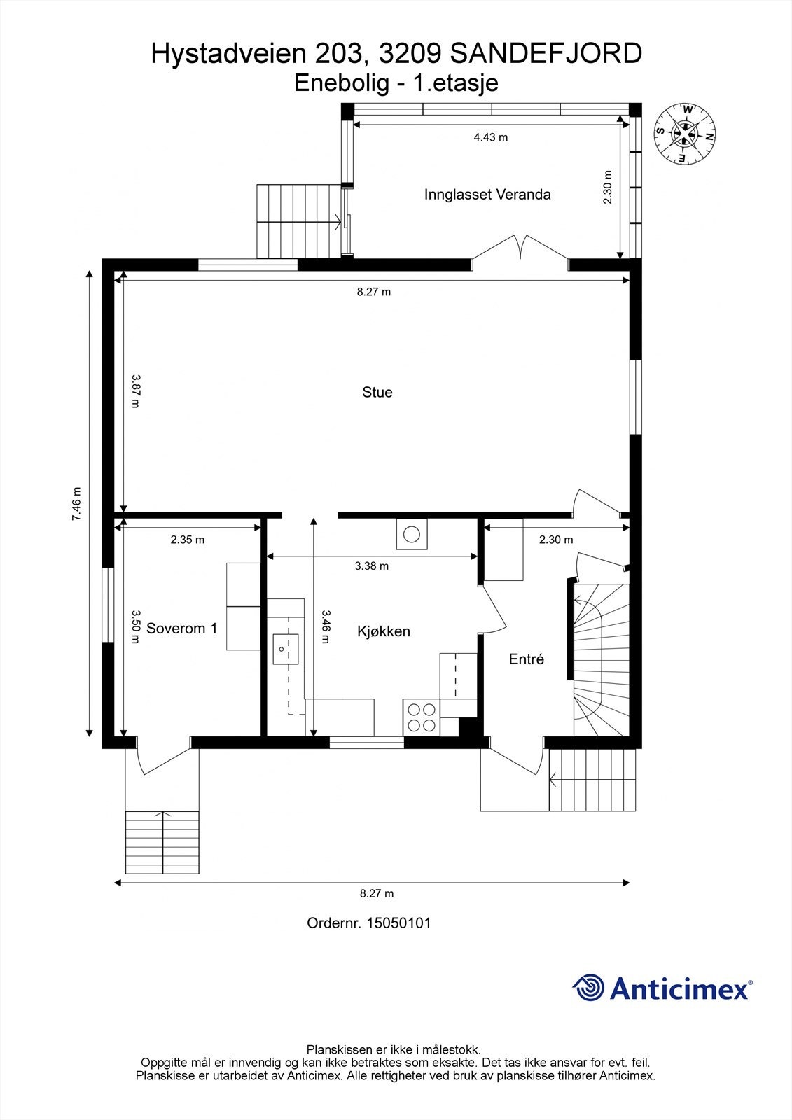 Plantegning 1.etasje Galleribilde