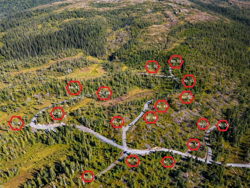 Velkommen til Fossan Hyttefelt! Et moderne hyttefelt med attraktiv beliggenhet kun ca. 1 time og 45 minutter fra Trondheim sentrum. (Inntegning av tomer er kun ment som et estimat. Avvik vil forekomme.) Galleribilde