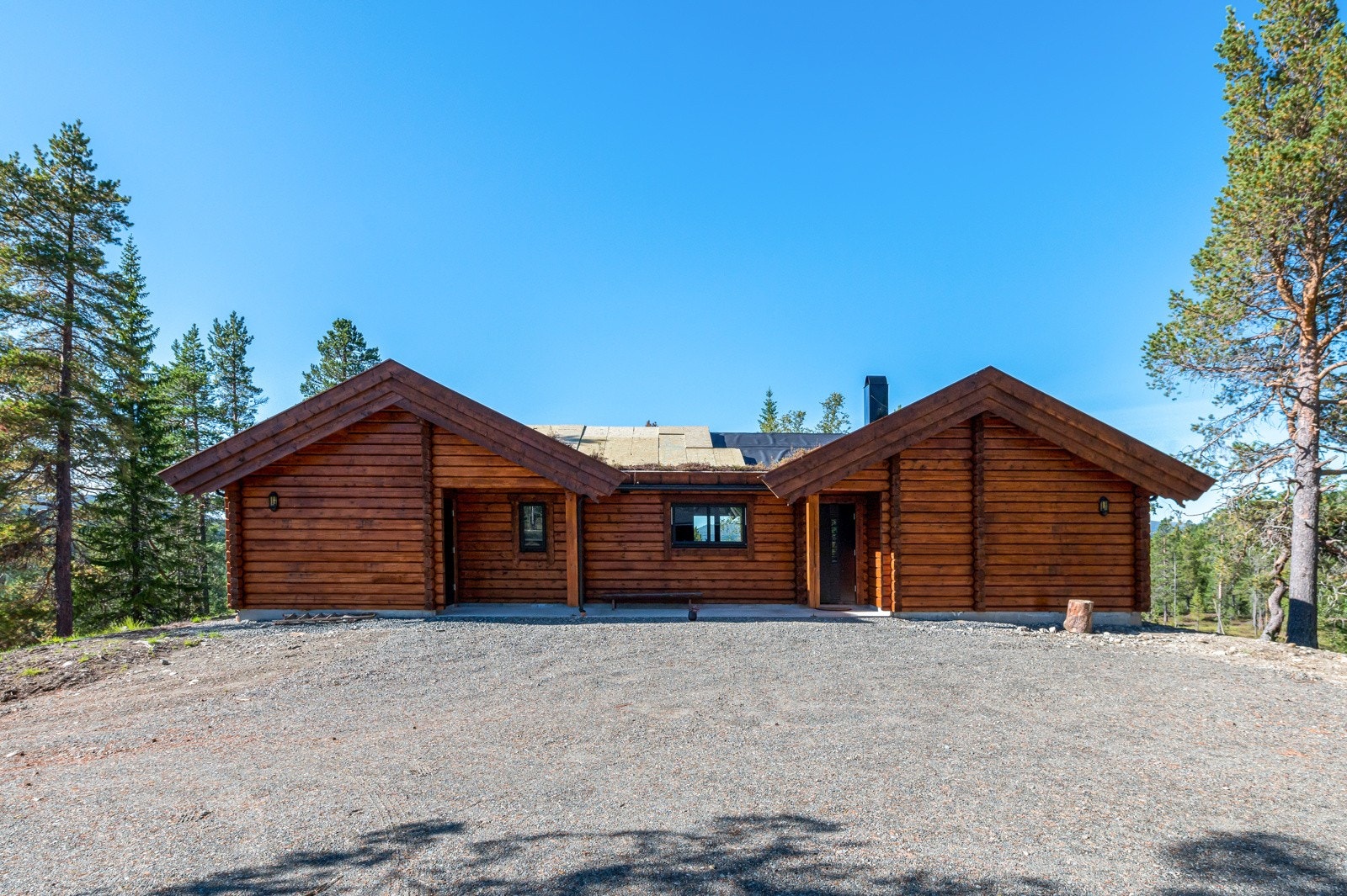 Vi har samarbeid med utbygger - Dersom man ønsker så kan man kjøpe tomta med ferdig oppsatt hytte. Galleribilde