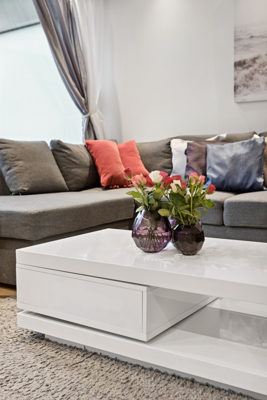 Stuen kan naturlig inndeles i soner. Galleribilde