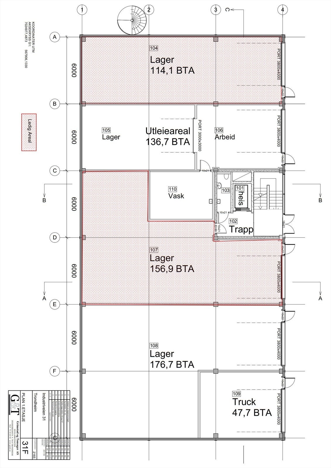Ledig lager plan 1 Galleribilde