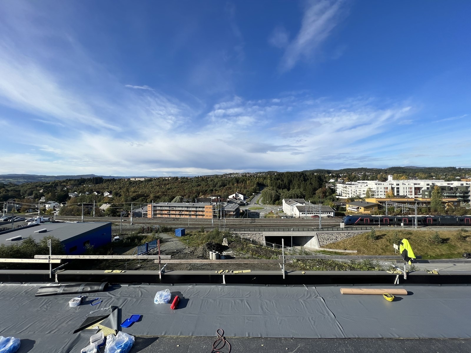 Utsikt fra felles takterrasse. Galleribilde