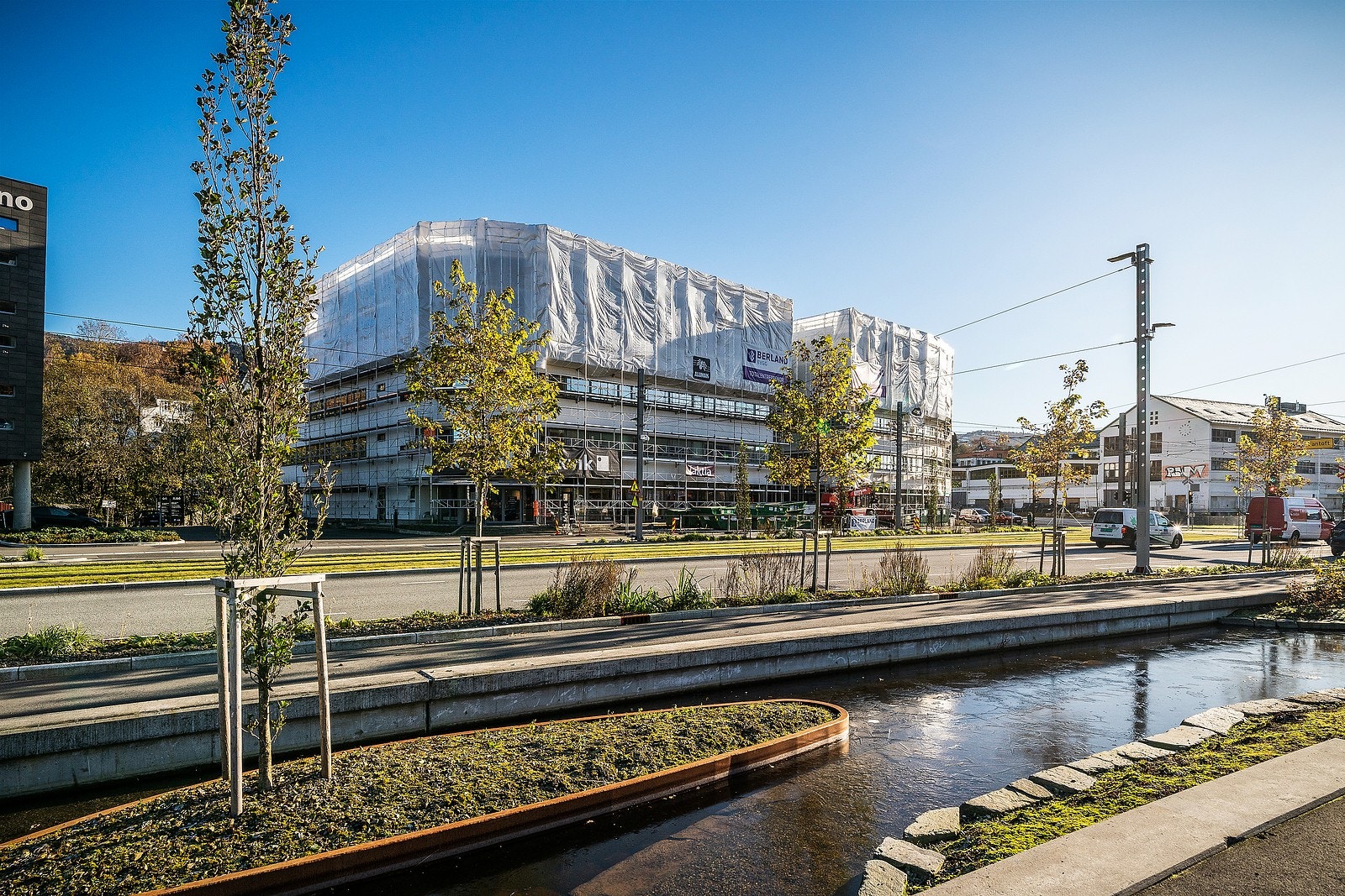 Flott uteområder langs bybanen Galleribilde