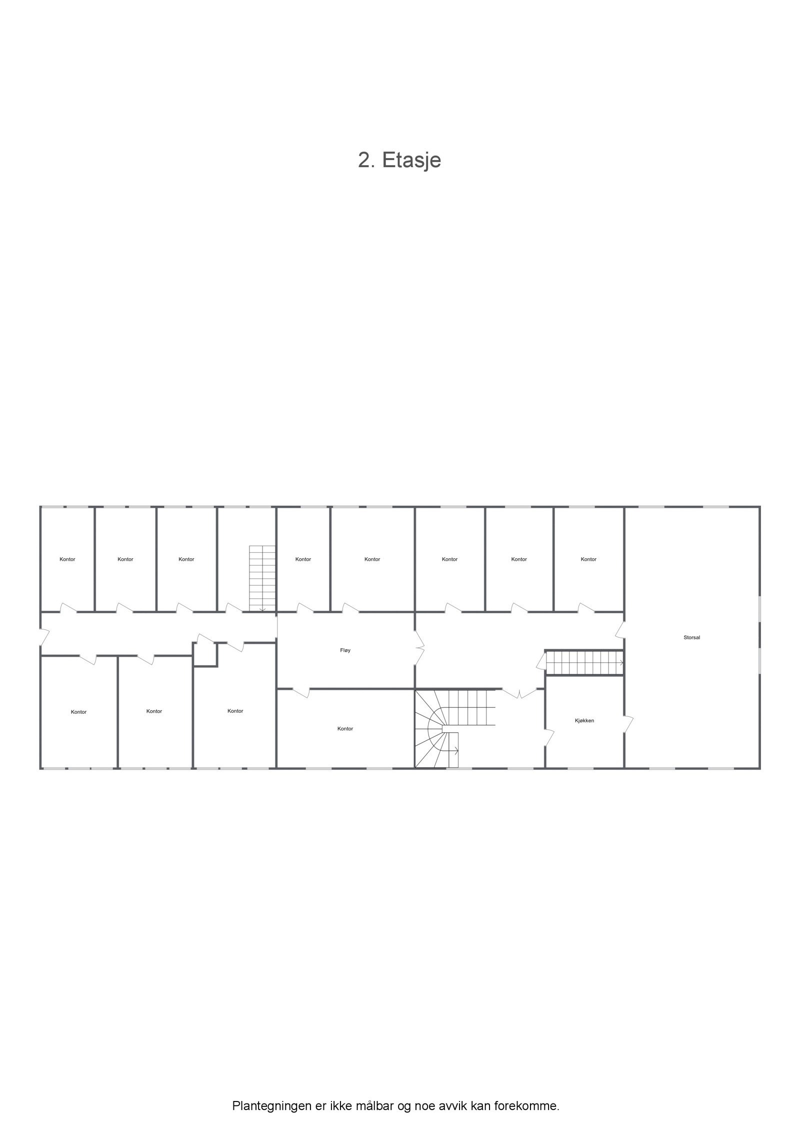 Plantegning 2. etasje Galleribilde
