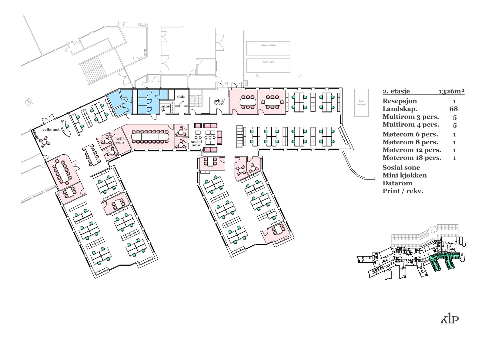 Oversikt over lokalene slik de står idag. Vi hjeper dere med skreddersøm dersom det er aktuelt. Galleribilde