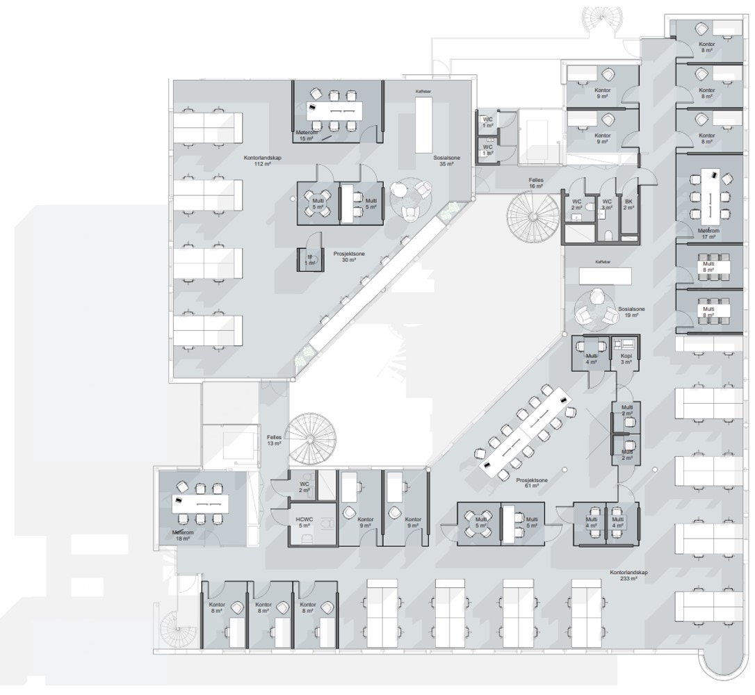 Eksempel på plan Galleribilde