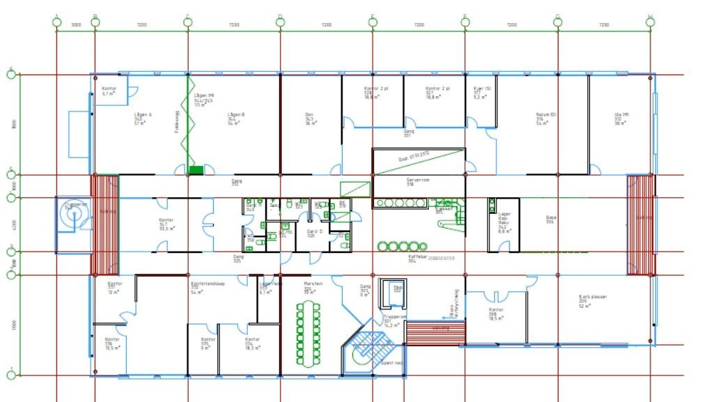 Plantegning 3.etg Galleribilde
