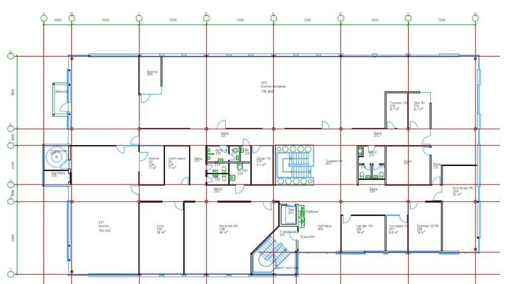 Plantegning 2.etg Galleribilde
