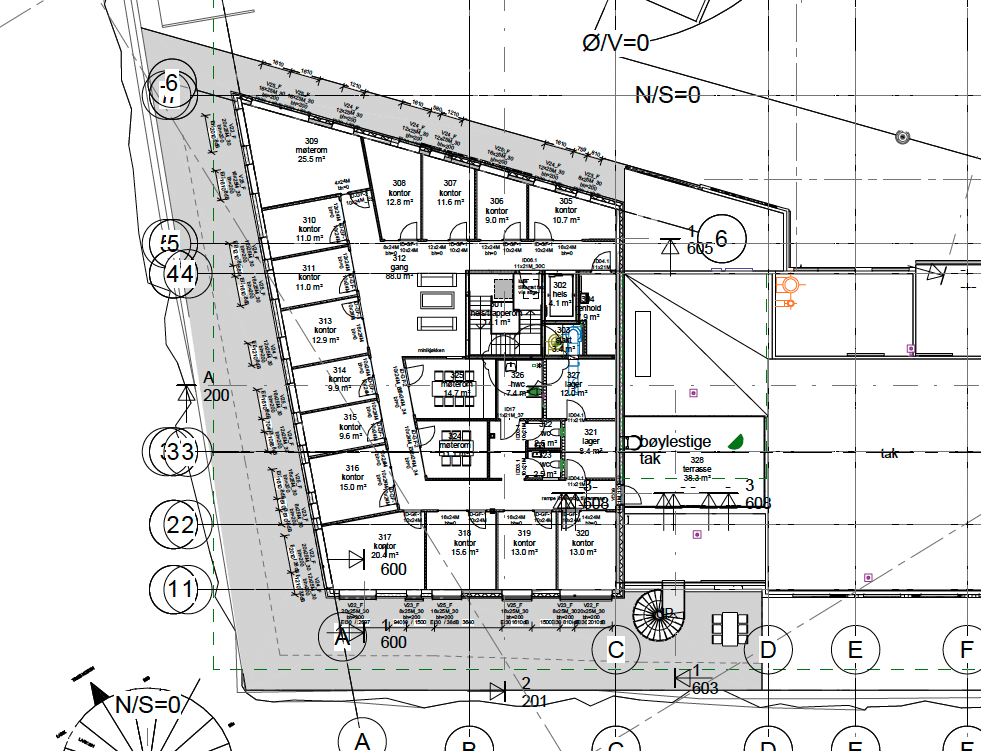 Plantegning 3. etg Galleribilde