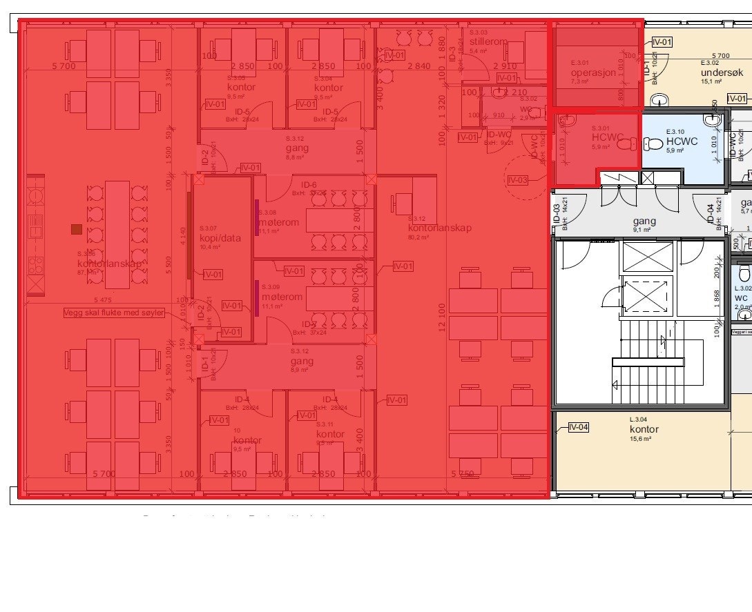 Ledig areal 2. etasje Galleribilde
