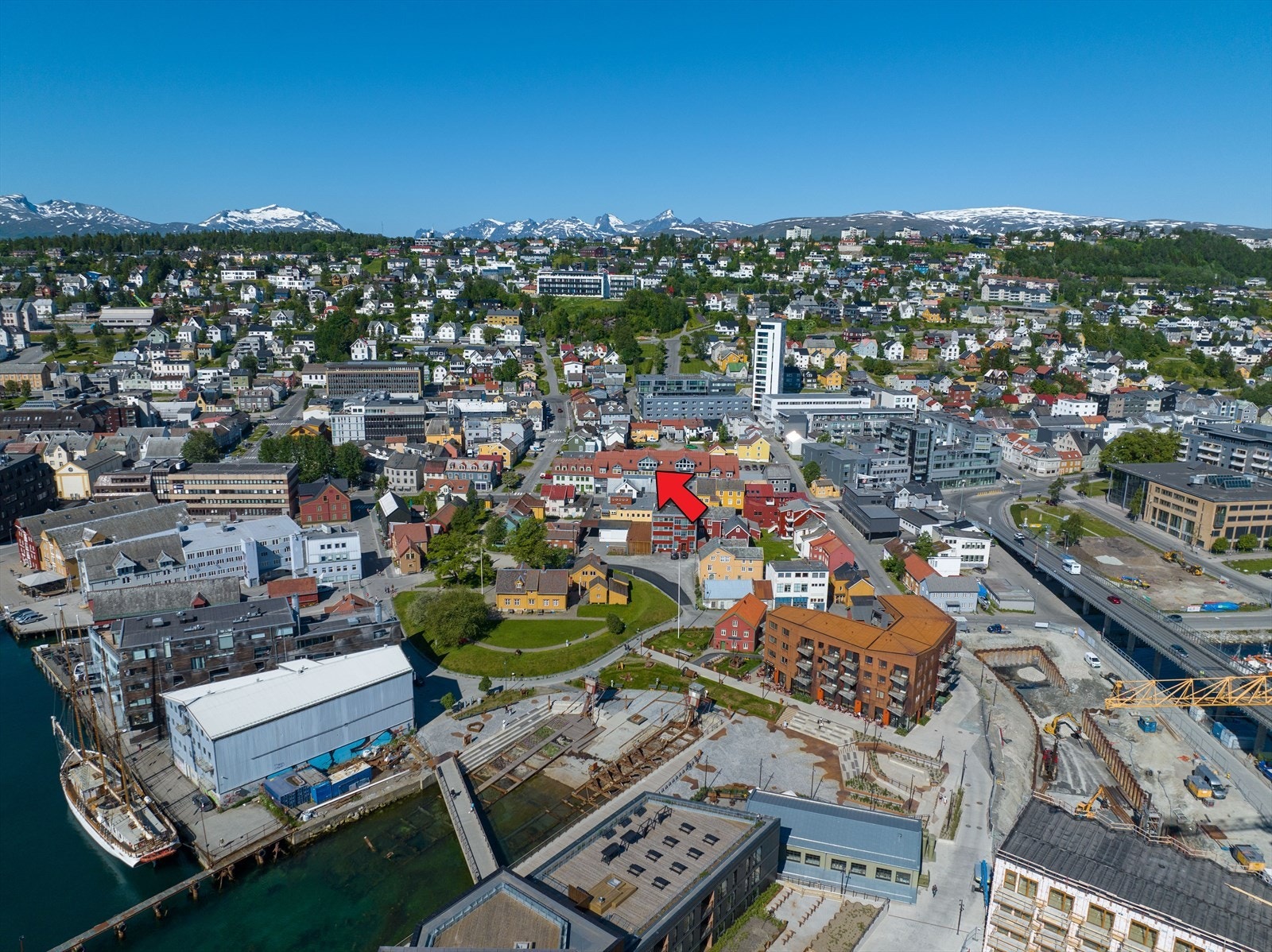 Skippergata 16-18 ligger rett ved den nye bydelen Vervet Galleribilde