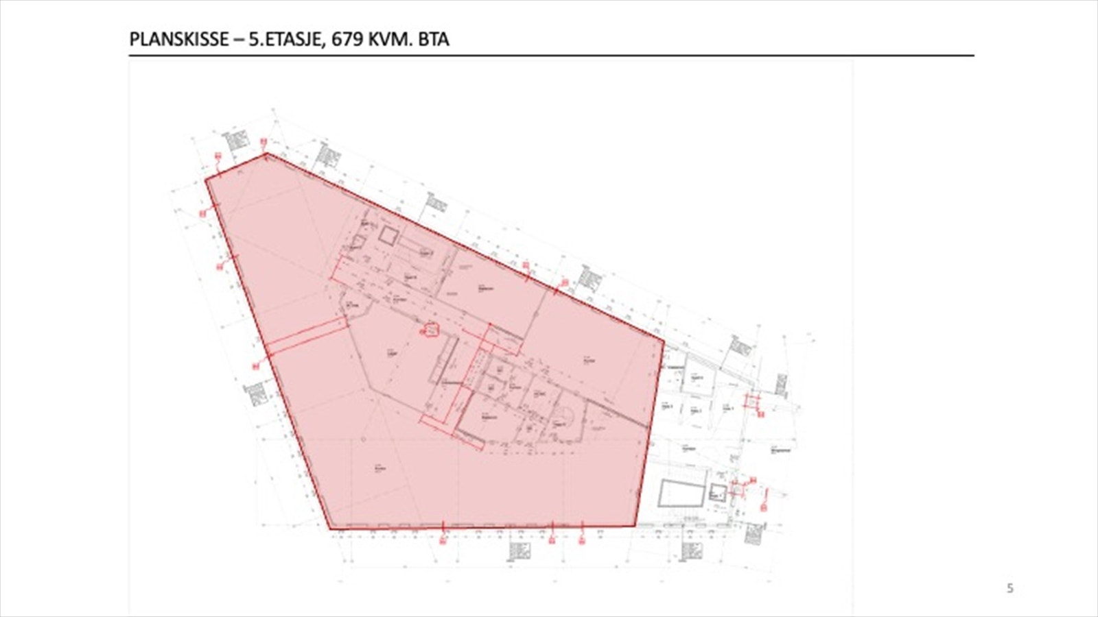 Planskisse 5. etg. Galleribilde