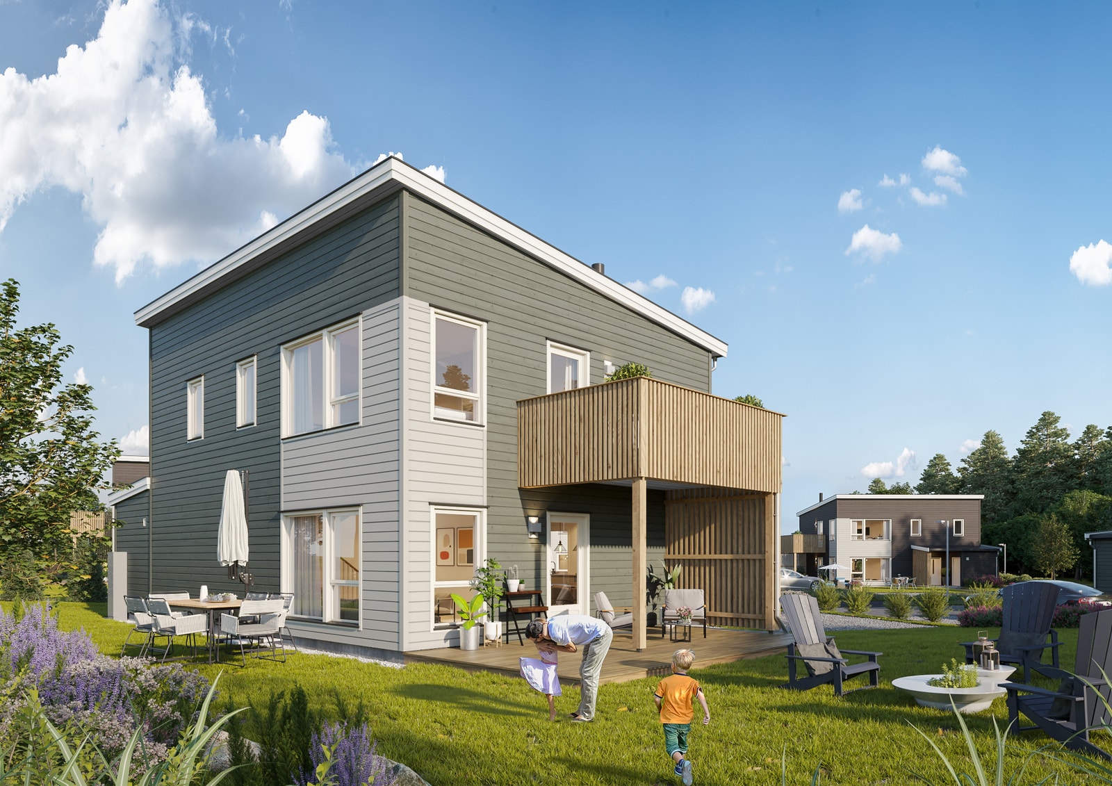 Illustrasjon: Fasade hus 4 Galleribilde