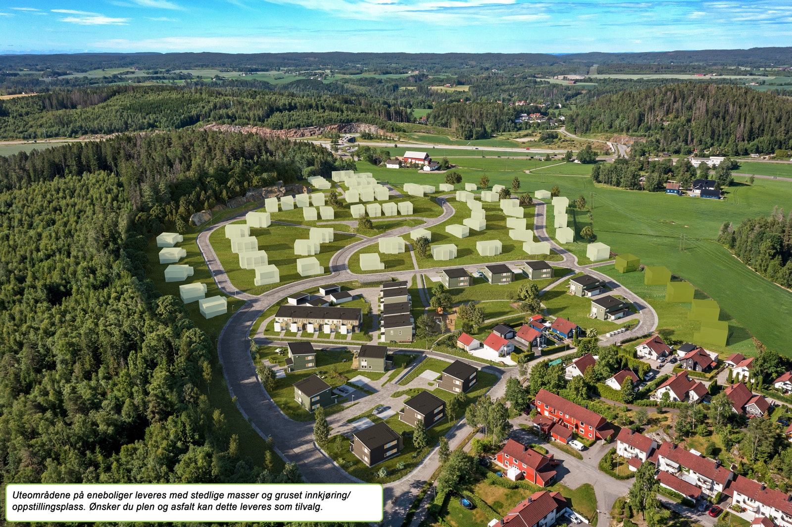 Prosjektet Kråkåsen Hageby - illustrasjon Galleribilde