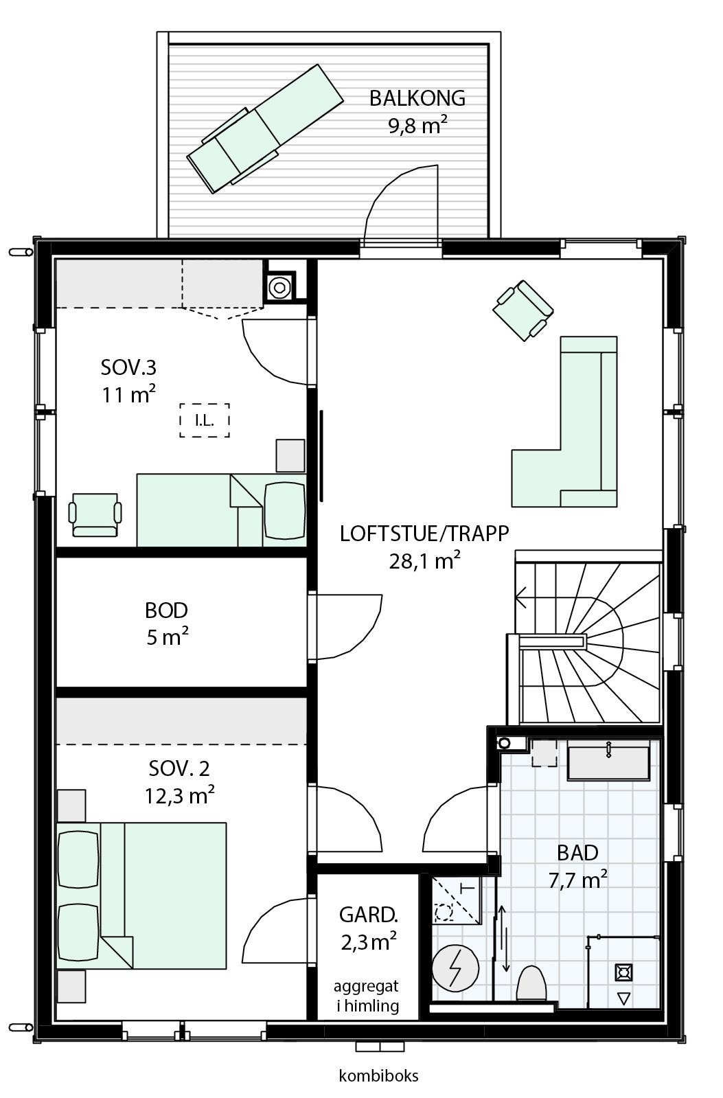 2 etasje - bolig nr. 4 Galleribilde