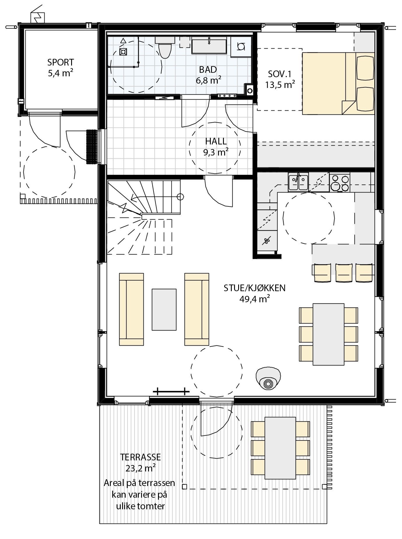 1 etasje - bolig nr. 5 Galleribilde