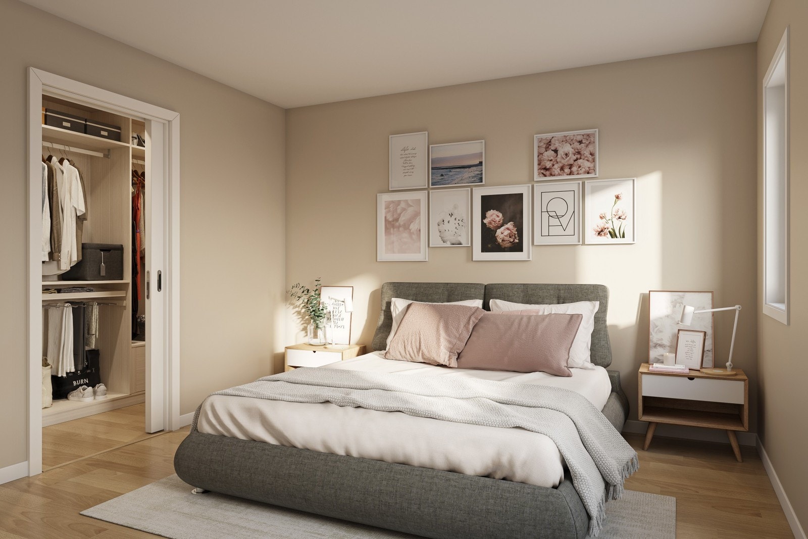 Illustrasjon: Totalt 4 soverom - det ene har inngang til garderoberom Galleribilde