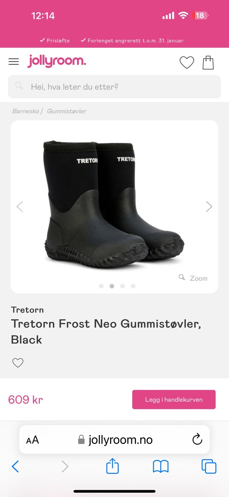 Tretorn Tretorn Frost Neo Gummistøvler, Black FINN-torget