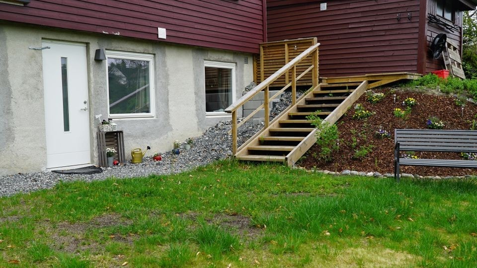 Grøntområdet utenfor hybelen er til fri disposisjon. Galleribilde