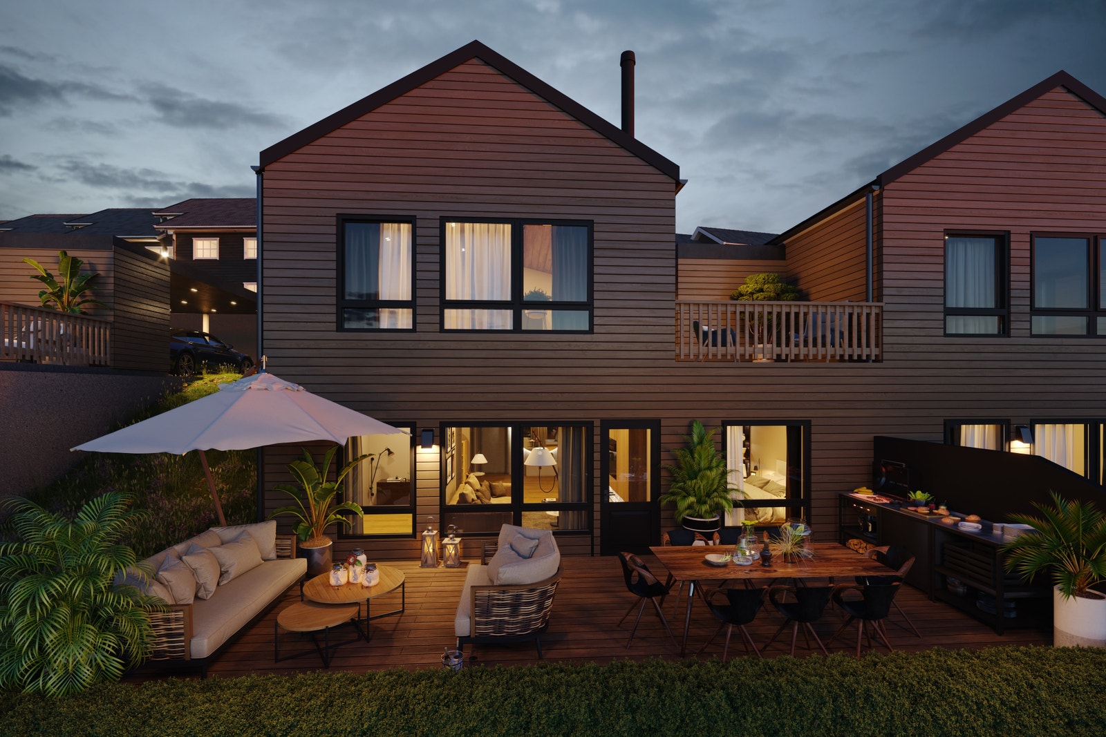 Velkommen til Hellerudhaugen. Her ser du en av boligene på 126 m2. Galleribilde