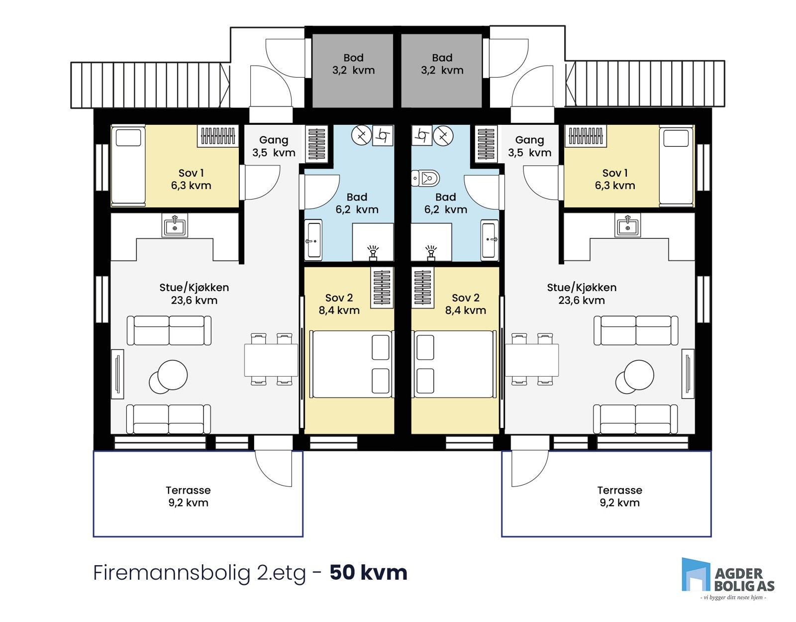 Planløsning 2 etasje Galleribilde