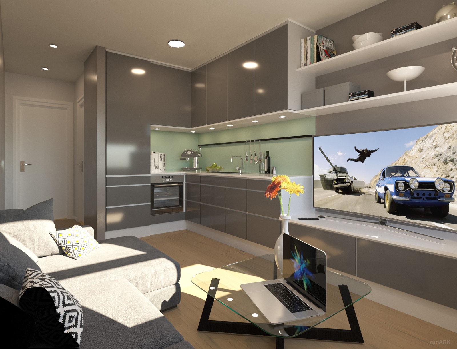 Illustrasjonsbilde Oppholdsrom- Forslag til oppussing Galleribilde