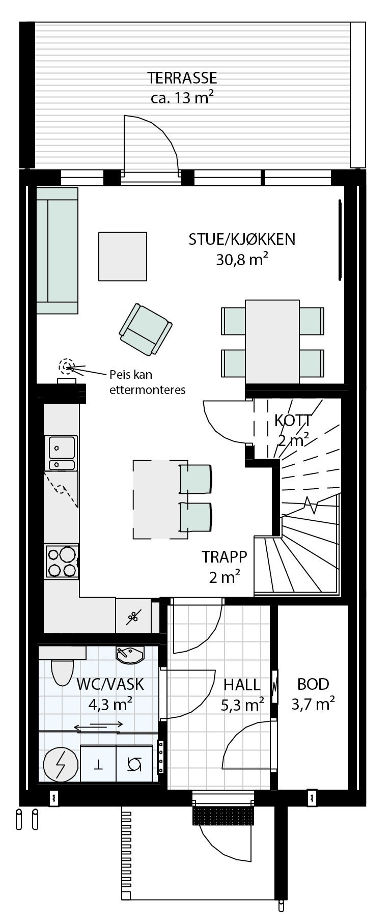 Plan 1 - bolig nr. nr. 19 Galleribilde