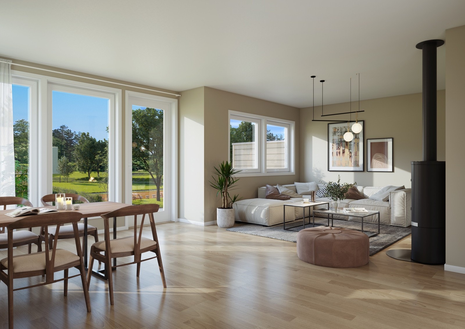 Illustrasjon - bolig nr. 20 (peis er tilvalg) Galleribilde