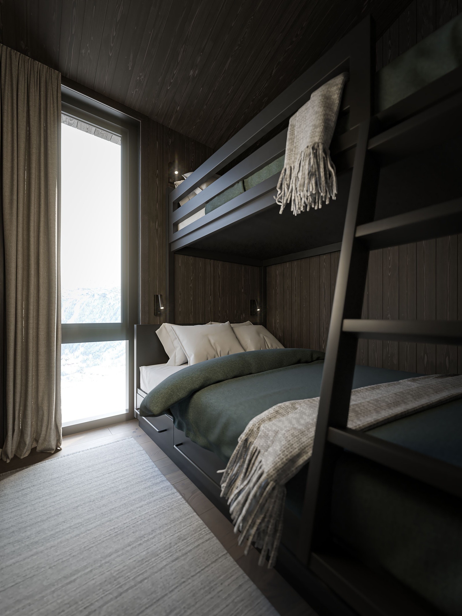Soverom 2, Mørk Lodge stil Galleribilde