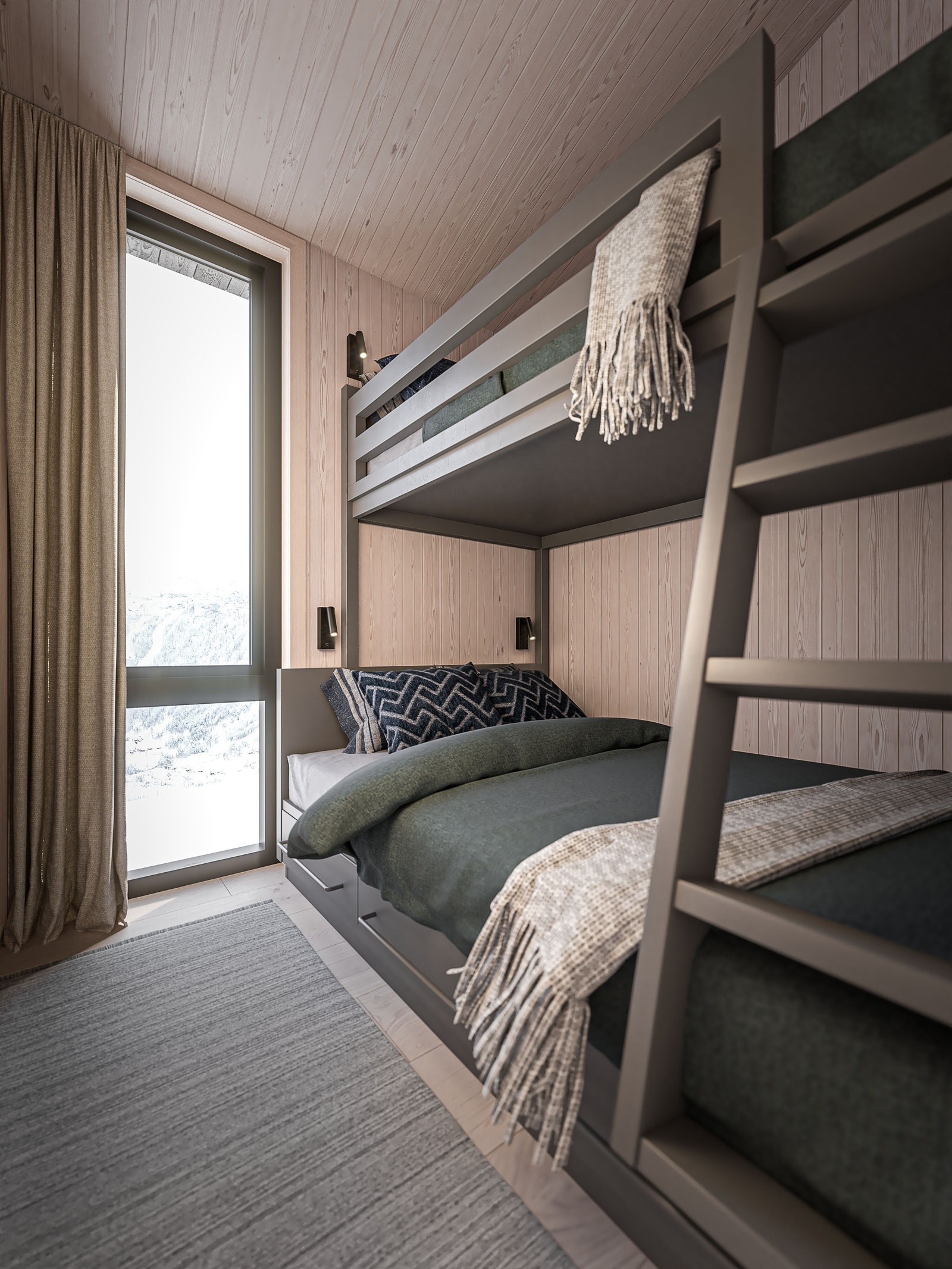 Soverom 2, Lys Nordisk stil Galleribilde