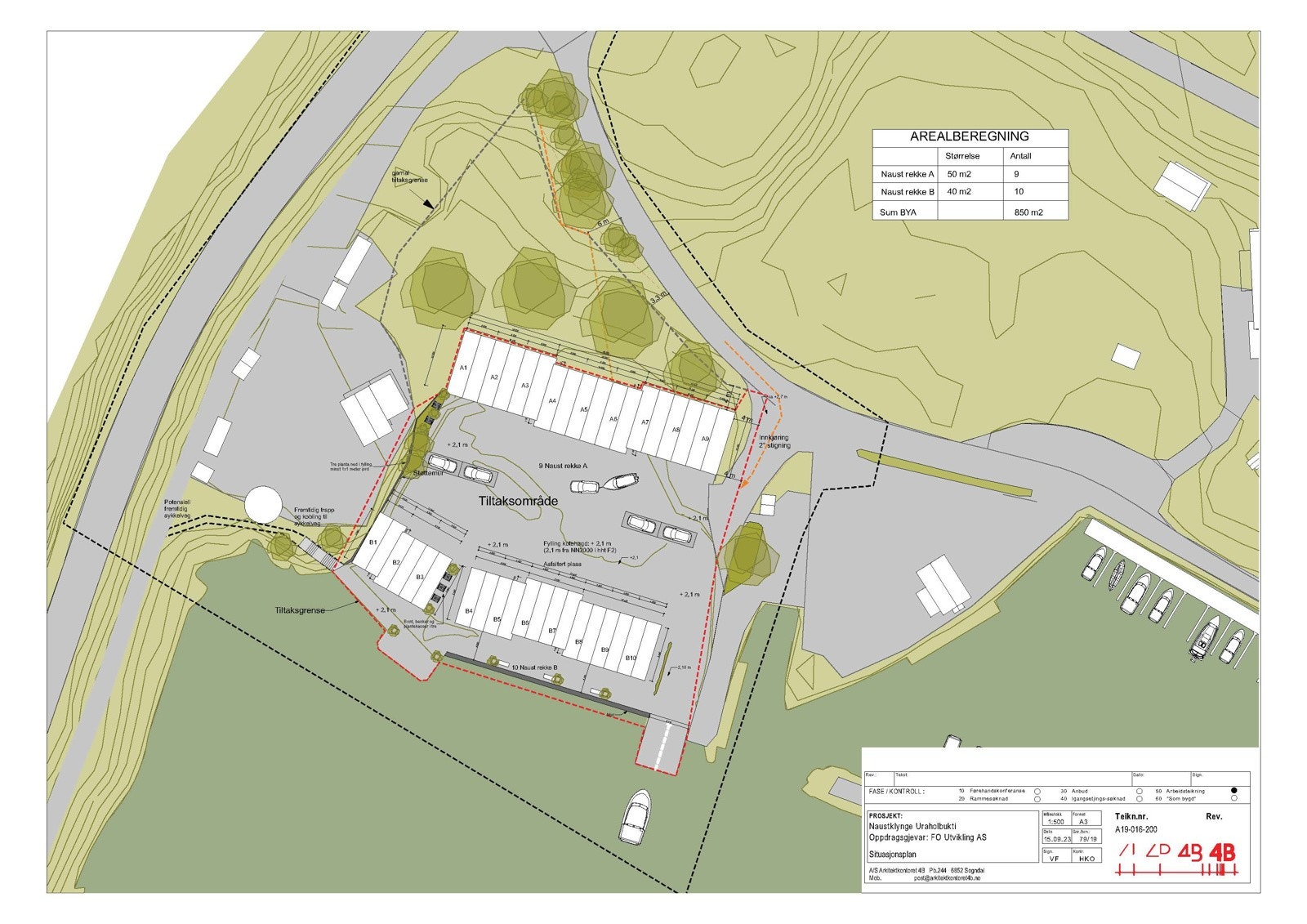 Området har enkel tilkomst frå hovudveg og er eit flott utgangspunkt for sjøliv i vakre Sognefjorden. Situasjonsplan, avvik kan forekomme. Galleribilde