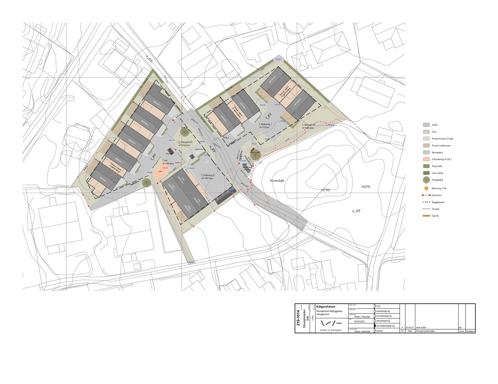 Situasjonsplan med bolignummer Galleribilde