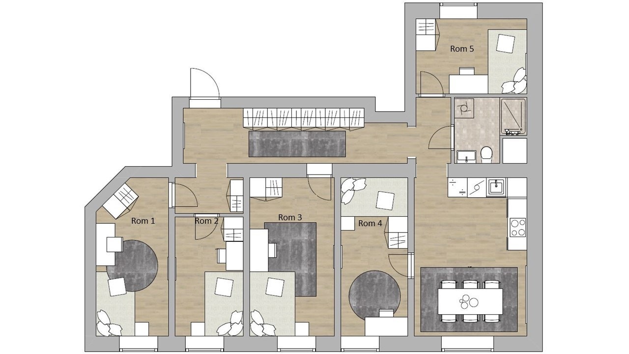 Plantegning Bogstadveien 40 Galleribilde