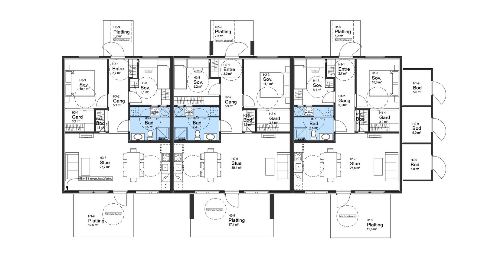 Planløsning av bygget. Galleribilde