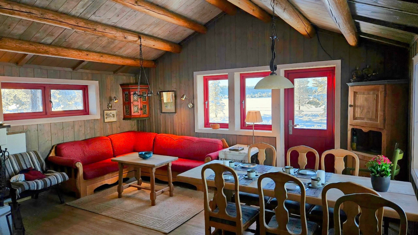 Stue med peis Galleribilde