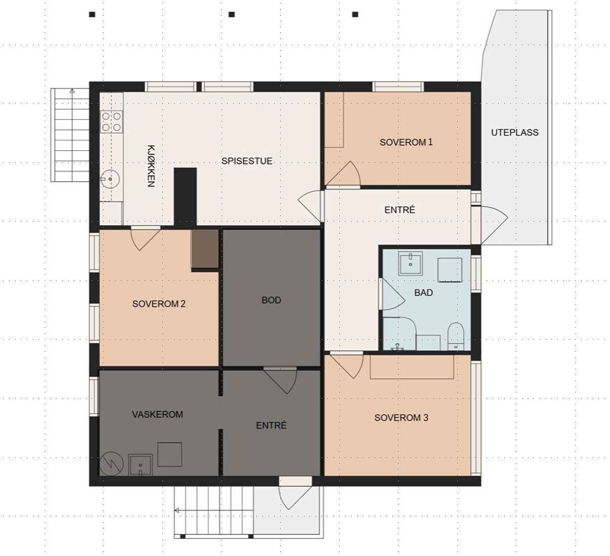 Grått område ikke del av leie. Galleribilde