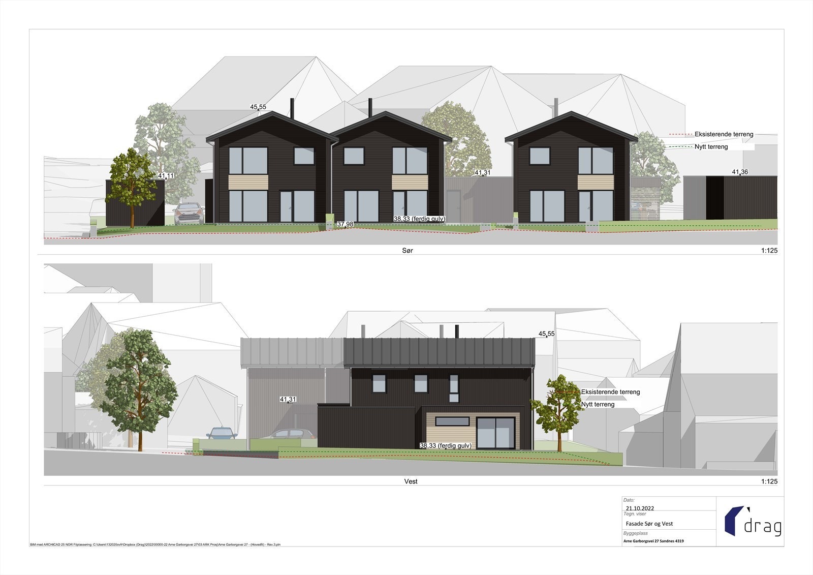 Fasade sør og vest Galleribilde