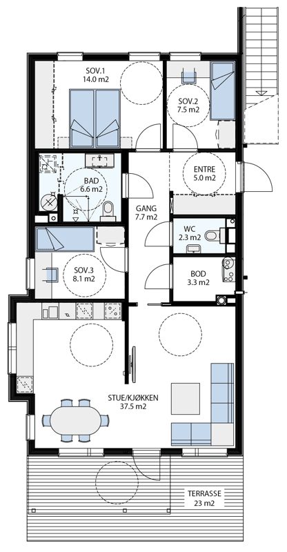 Illustrasjon plantegning 14a Galleribilde