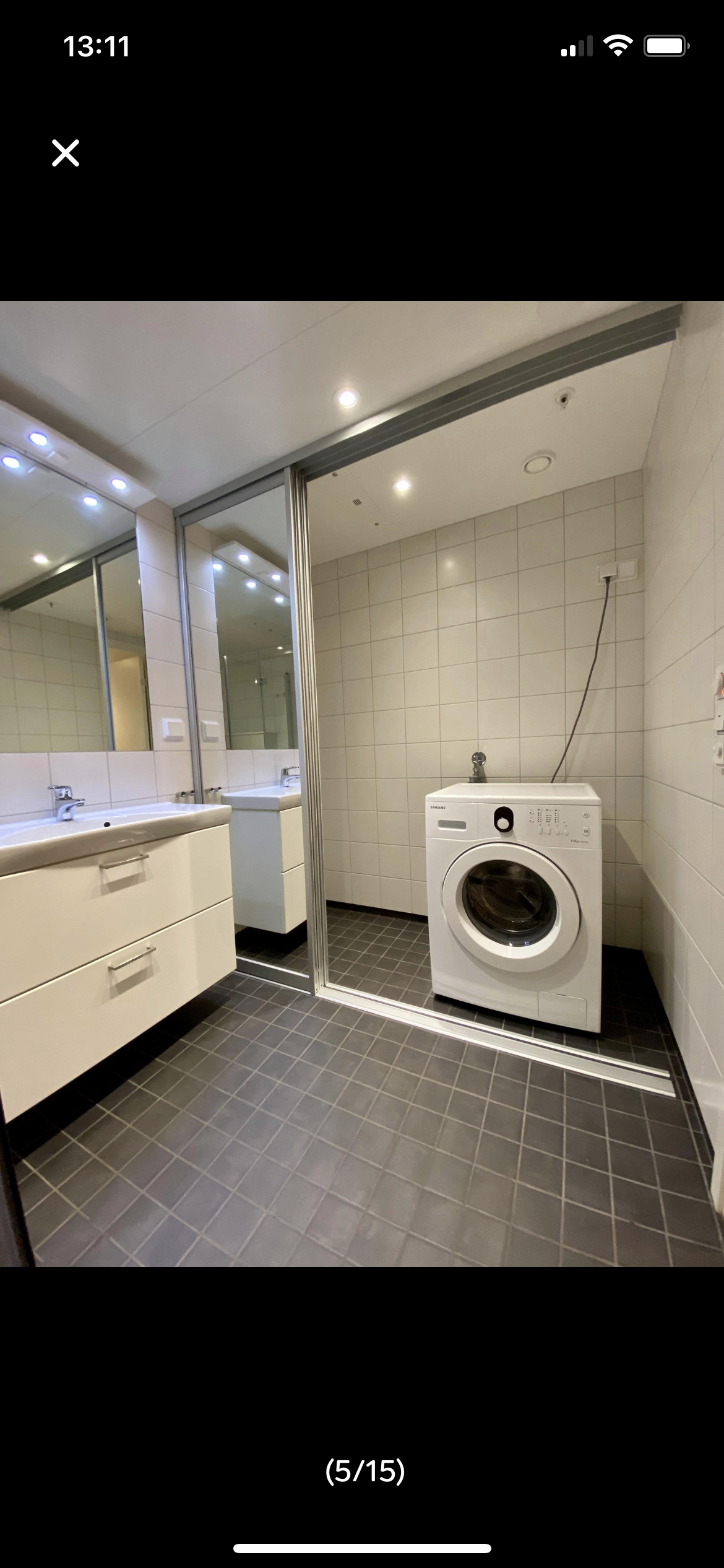 Bad m/vaskemaskin Galleribilde