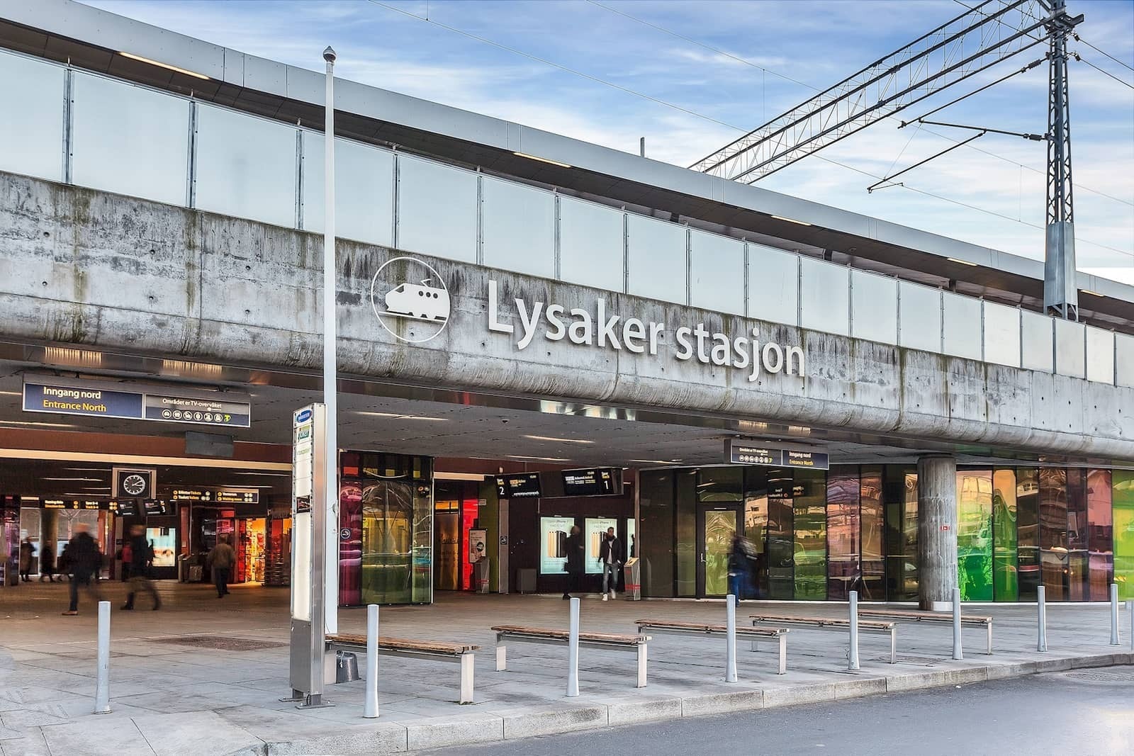 Lysaker stasjon ligger rett i nærheten Galleribilde