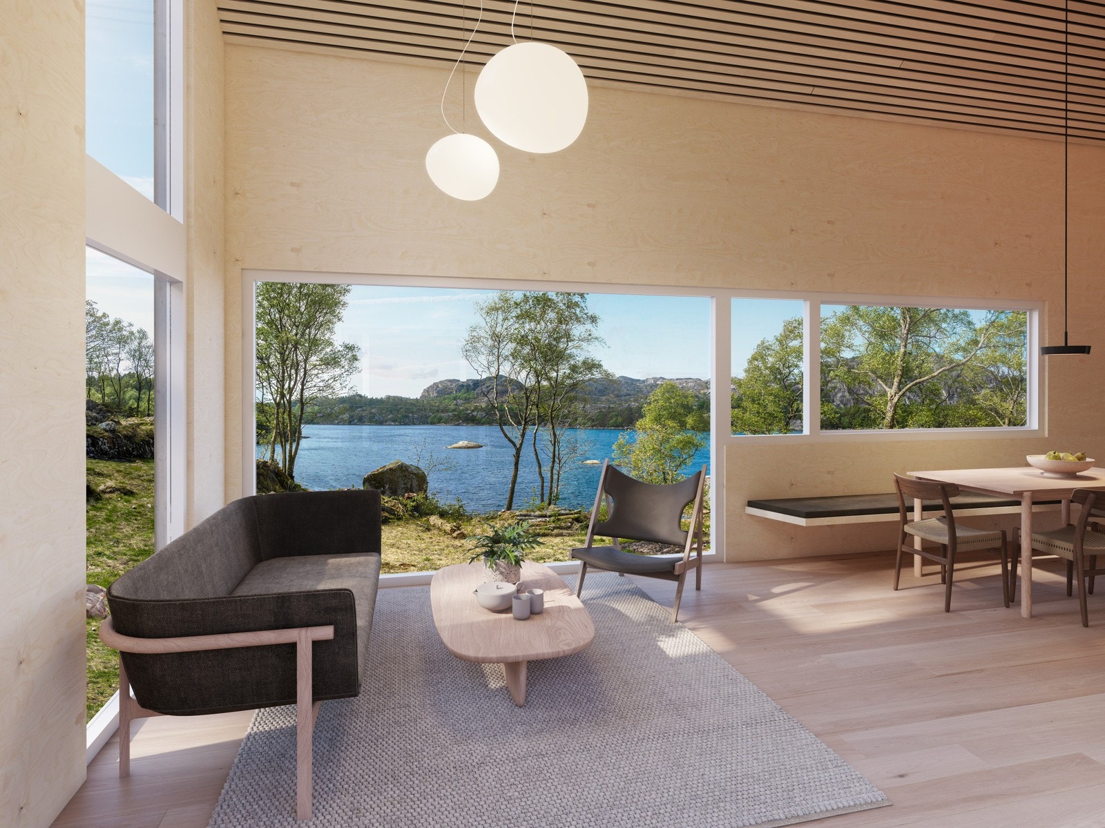 Velkommen til Leidland hyttefelt !
Hyttene leveres nøkkelferdige med bra standard, smakfulle og moderne materialvalg. Galleribilde