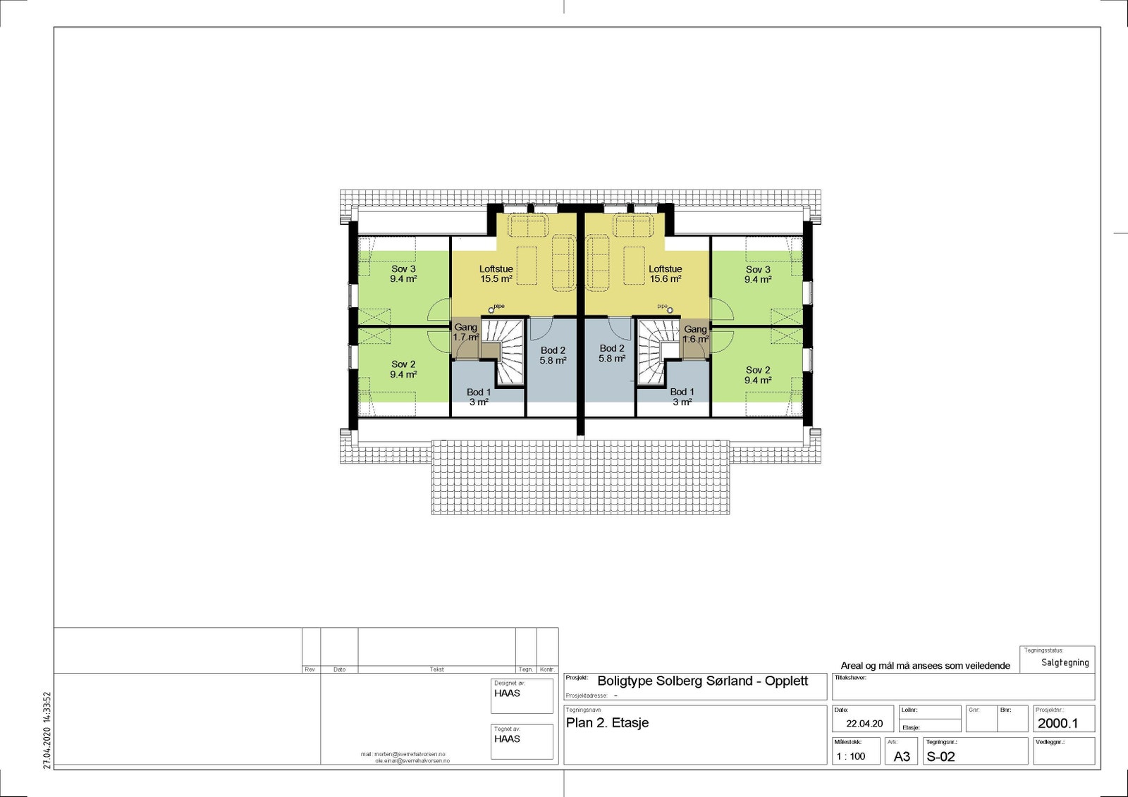 Planløsning 2. etasje standard Galleribilde